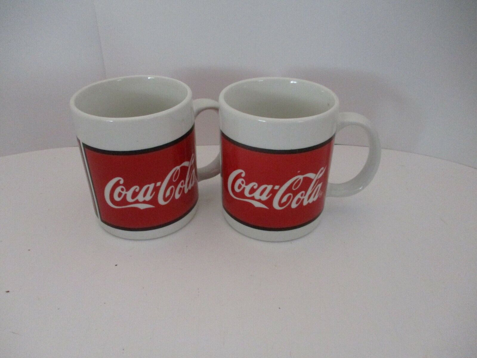 2- Vintage 1996 COCA-COLA Coffee Cup Mugs 8oz Gibson Coca-Cola