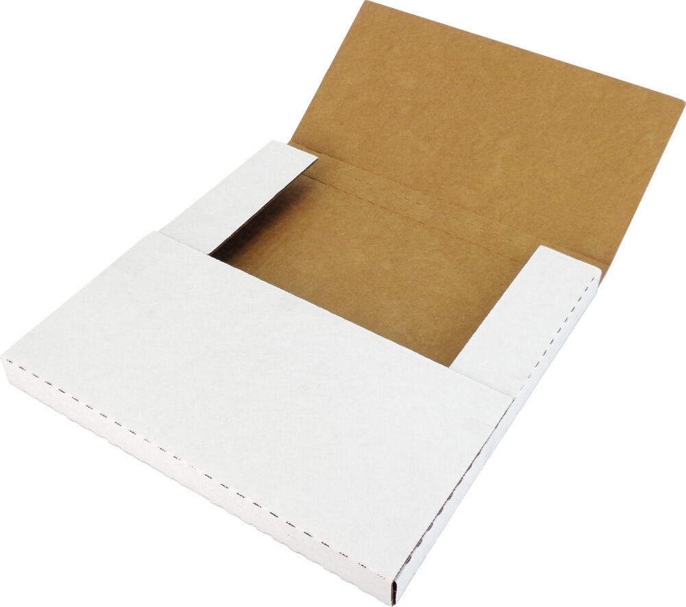 (10) 12" White Record Shipping Boxes Mailers Holds 1-3 Vinyl LP 33RPM 12BC01VDWH Square Deal Recordings & Supplies 12BC01VDWH