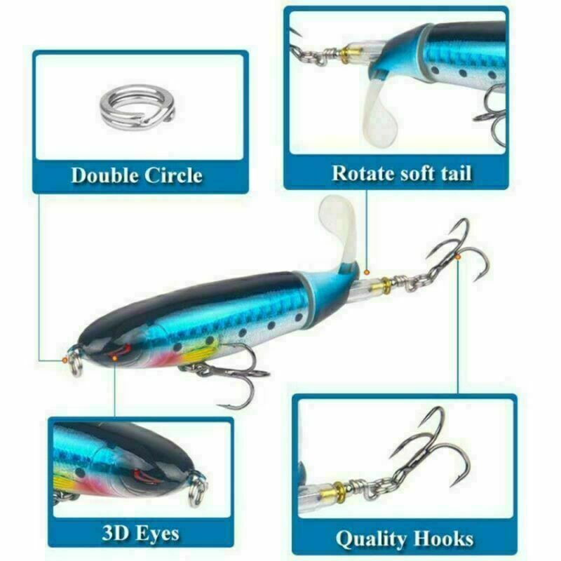 10ps Fishing Lures bait Whopper Plopper Topwater Floating Rotating Tail for Bass Unbranded Does Not Apply - фотография #4