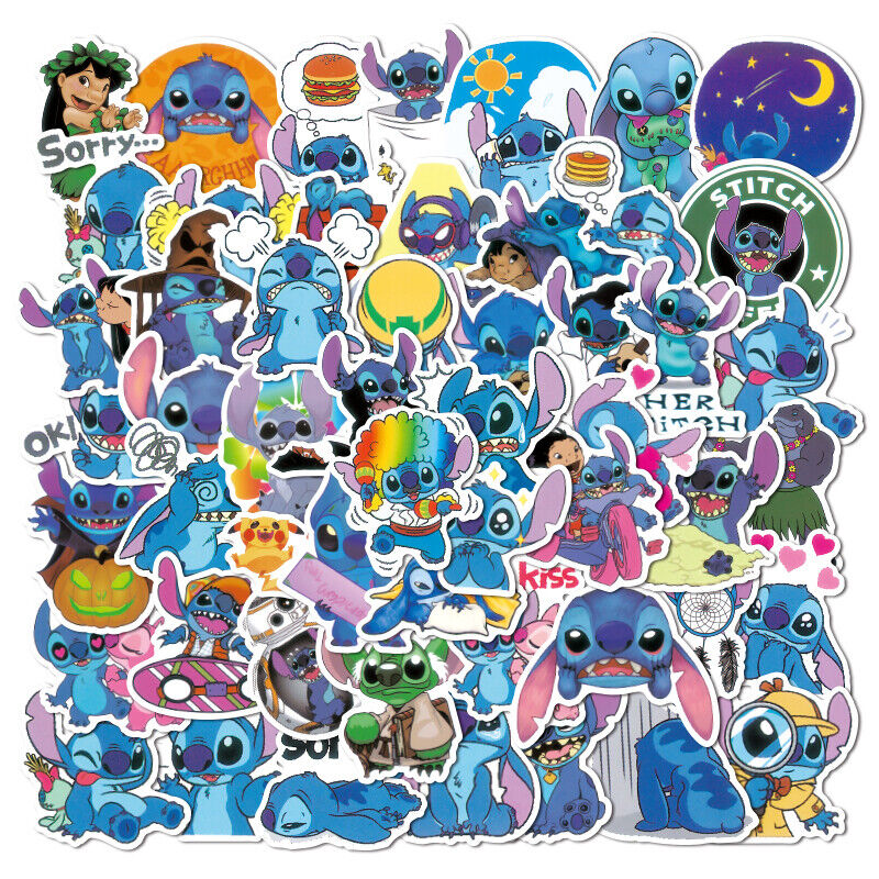 102pcs Lilo and Stitch Disney Sticker Pack Ohana Vinyl Window Kids Cute Laptop Hyperealm