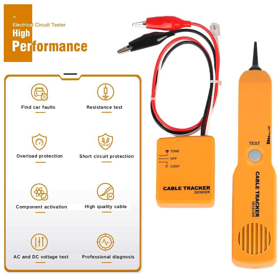 Network RJ11 Line Finder Cable Tracker Tester Toner Electric Wire Tracer Pouch Ombar Network RJ11 Tracker Tester - фотография #3
