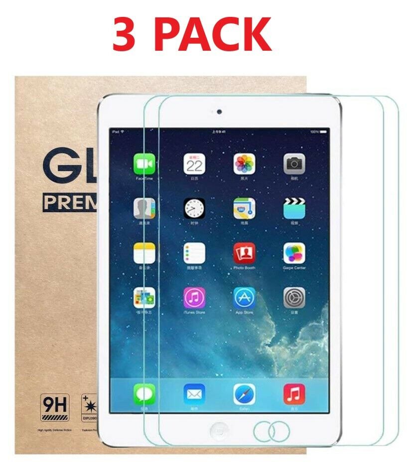 3-Pack Tempered GLASS Screen Protector for Apple iPad 7 8th Generation 10.2 2020 Soter Does Not Apply