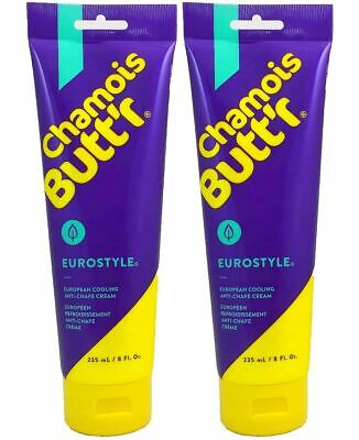 2PACK Chamois Butt'r Eurostyle Cooling Cream Butter Bike Cycling Shorts 8oz Tube Paceline ESCB8OZT