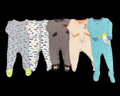 Baby Boy 9 Months 12 Months Carter's Footed Zip Snap Sleeper Pajama Clothes Lot Carter's First Moments