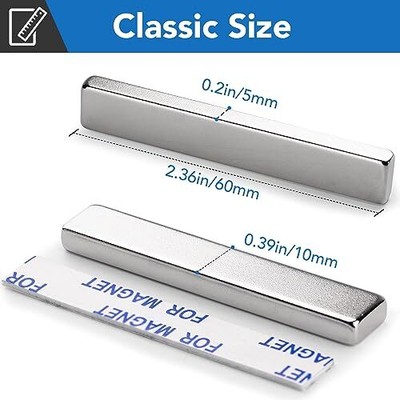 Strong Rare Earth Neodymium Magnets, Heavy Duty Bar Magnets with Double-Sided... E BAVITE - фотография #2