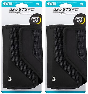 Nite Ize Clip Case Sideways Universal Rugged Holster, XL - Black (2-Pack) Nite Ize CCSXL-03-01