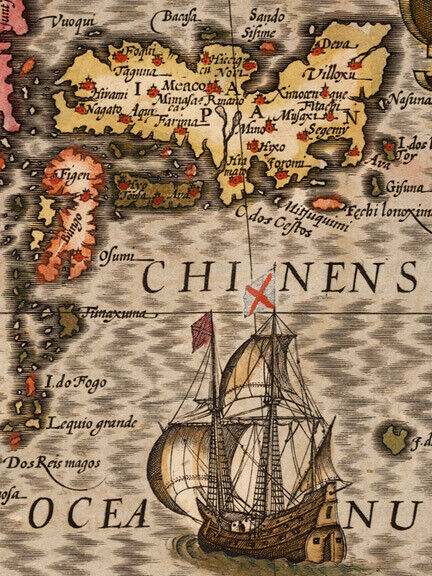 1606 “China” Vintage Style Historic Old Classic Asian Map - 18x24 Без бренда - фотография #2
