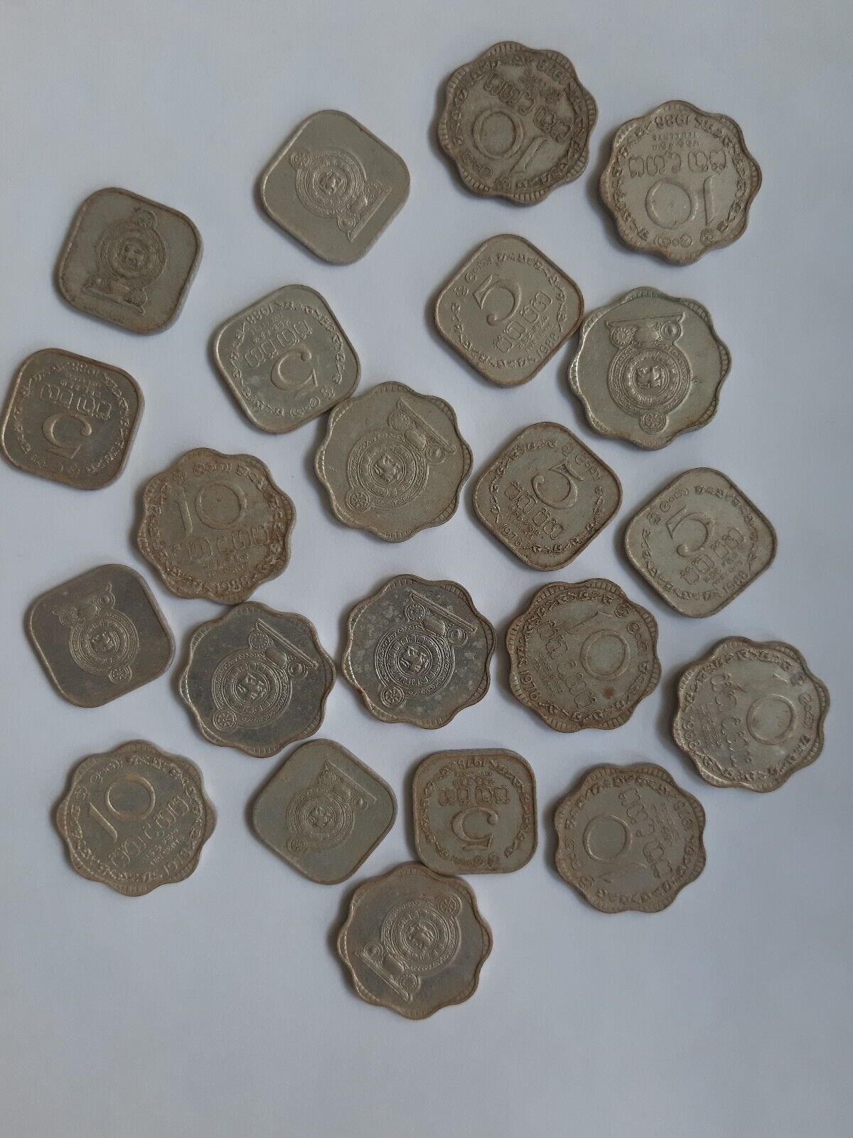 SRI LANKAN COINS. SOUTH ASIA ISLAND. OLD COLLECTIBLE MONEY RUPEES 10 CENTS Без бренда - фотография #3