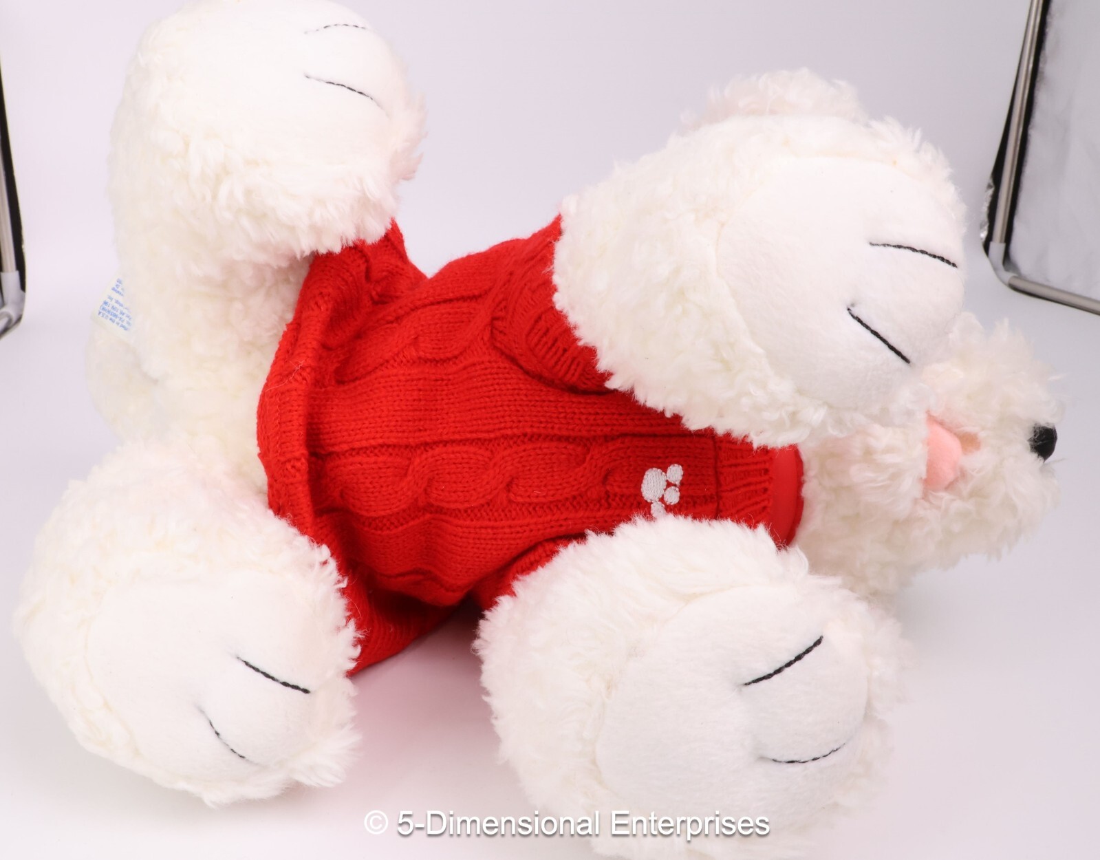 BUILD-A-BEAR Workshop White MALTESE Puppy DOG Red Sweater 14" Plush NEW w/Tags Build-A-Bear Workshop - фотография #6