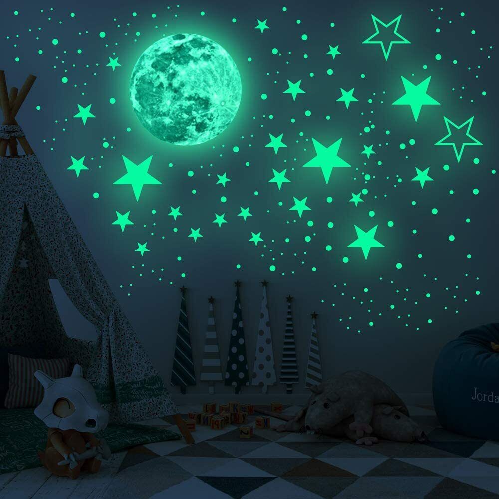 435 Glow in The Dark Wall Stickers Stars Moon Luminous Kid Bedroom Ceiling Decal Unbranded Does Not Apply - фотография #2