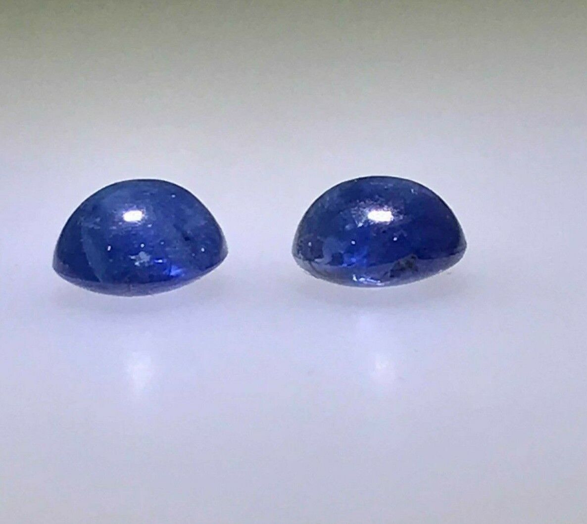 2.45ctw Loose Pair Natural Blue Sapphire Cabochons 5.6mm  Без бренда - фотография #2