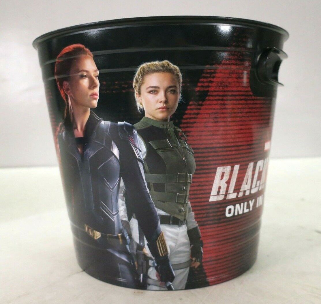 2 Pack Large Black Widow Plastic Theatre Popcorn Bucket Collectable Marvel Без бренда - фотография #2