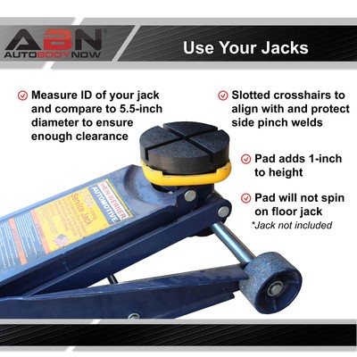 ABN 5-½” Large Jack Pad 2 Pack Universal Cross Slotted Frame Rail Protector ABN 0624_2PACK - фотография #5