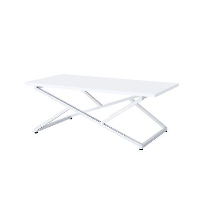 Cano Glam High Gloss White 47-inch Coffee Table by Furniture White Glam, Modern Furniture of America Does not Apply