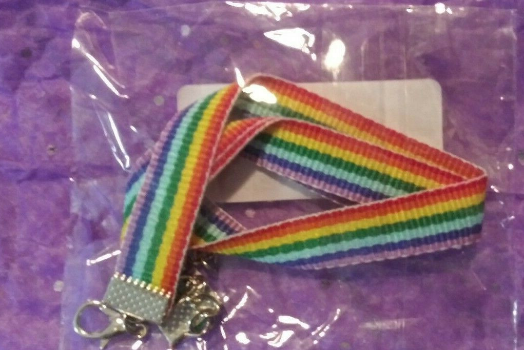 🌈 NIP- Vintage- 90's Style- LGBT Rainbow Choker Necklace Lot- 3 Necklaces!! Handmade - фотография #3