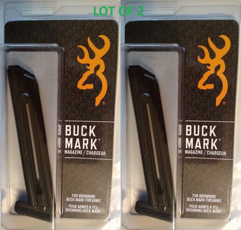 Lot of 2 - Browning BuckMark 22lr 10 Round Magazine 10rd Mag 112055190 NEW OEM Browning 112055190