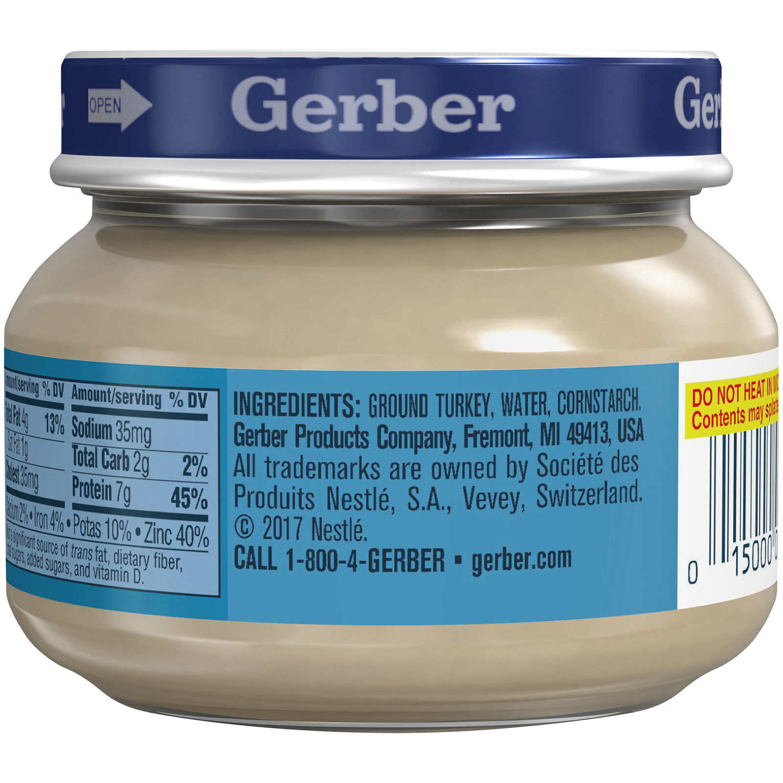 Gerber 2nd Foods Baby Food Jars Turkey and Gravy Non GMO – 2.5 Oz – Pack of 20 Gerber Does not apply - фотография #3