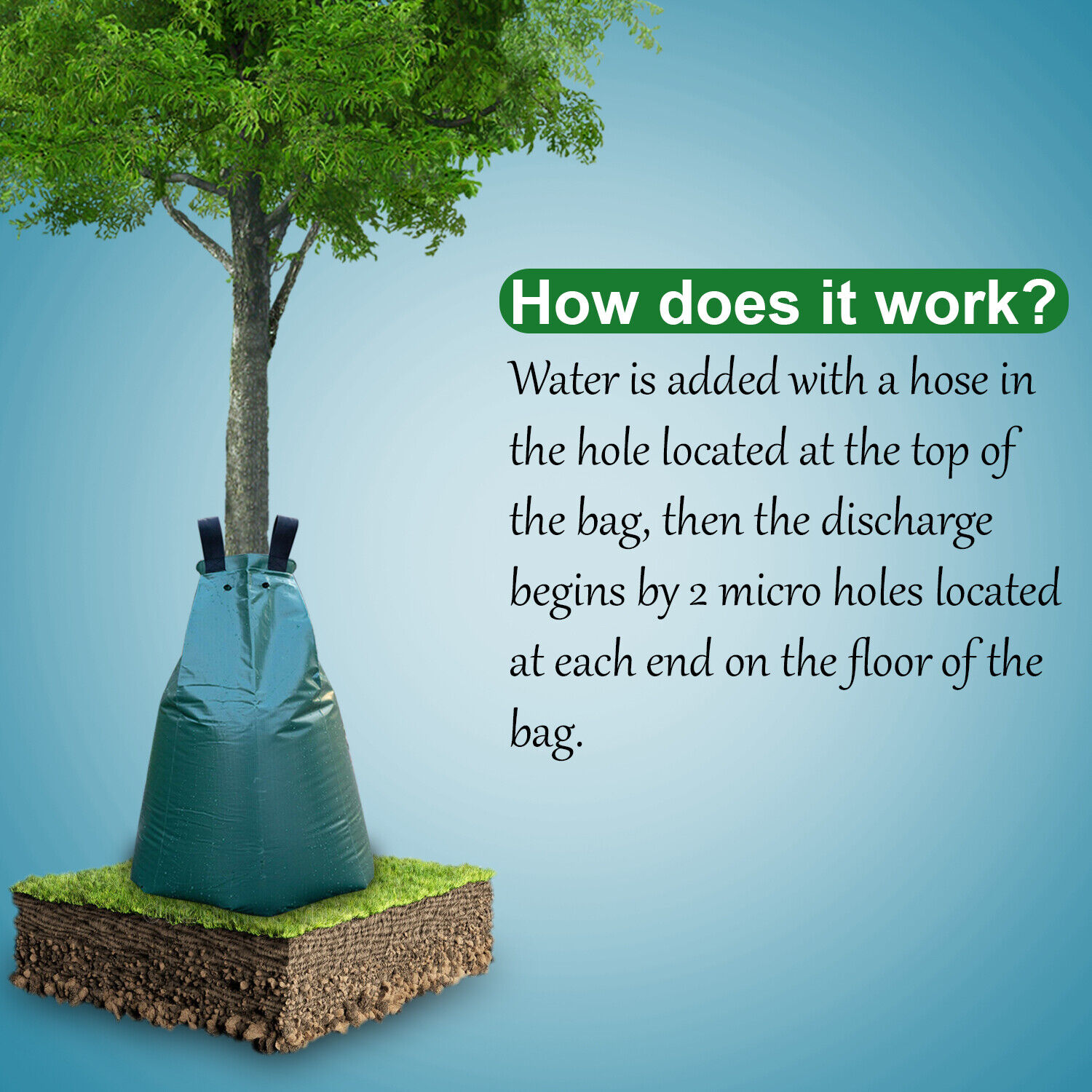 4 Pack - Irrigation Bag For Shrubs, Tree Watering Bag 20 gallons, Tree Water JM Gardens NA - фотография #3
