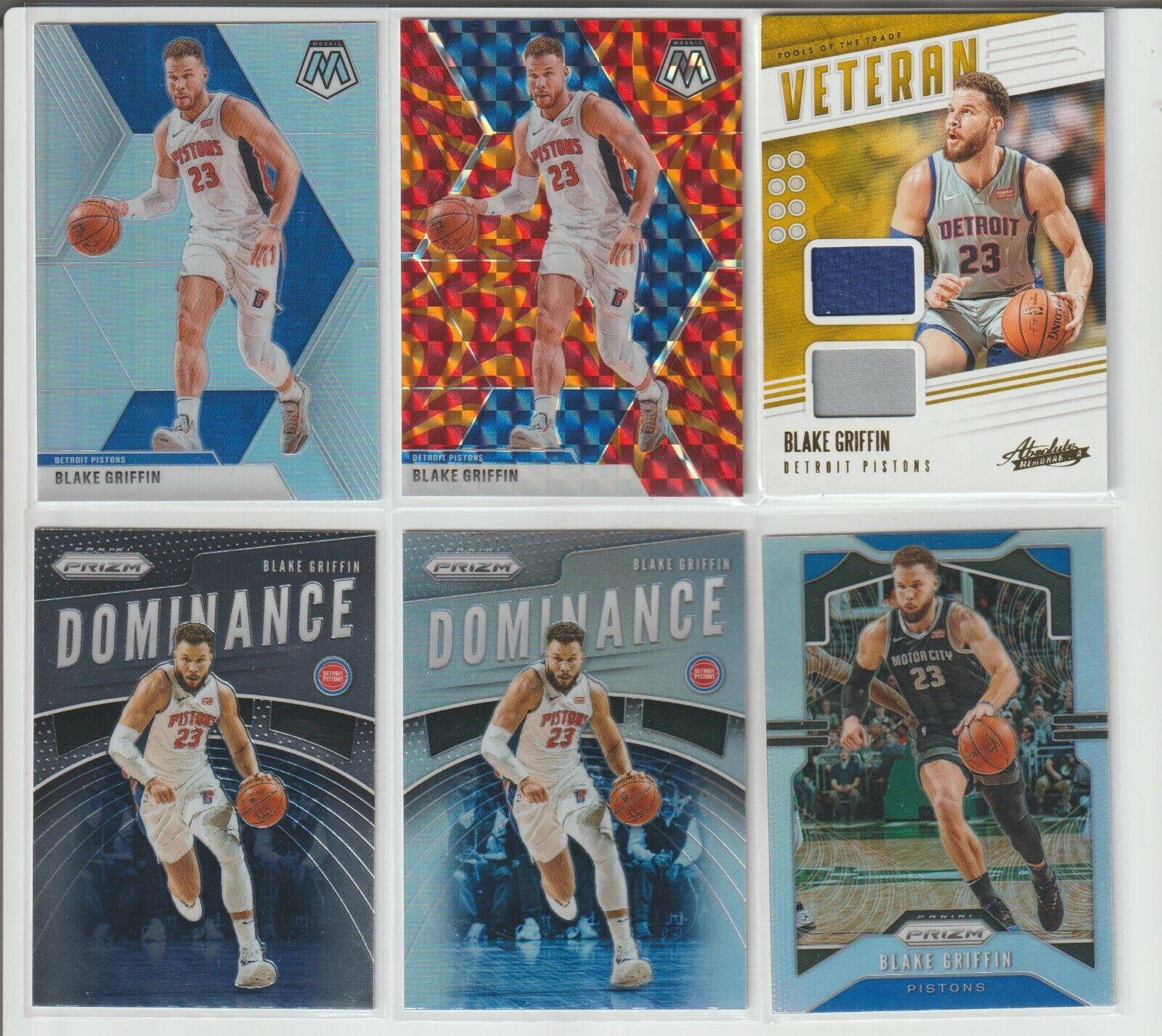 2019/20 Panini Absolute Blake Griffin Dual Jersey+5 Card Silver/Orange Prizm Lot Без бренда