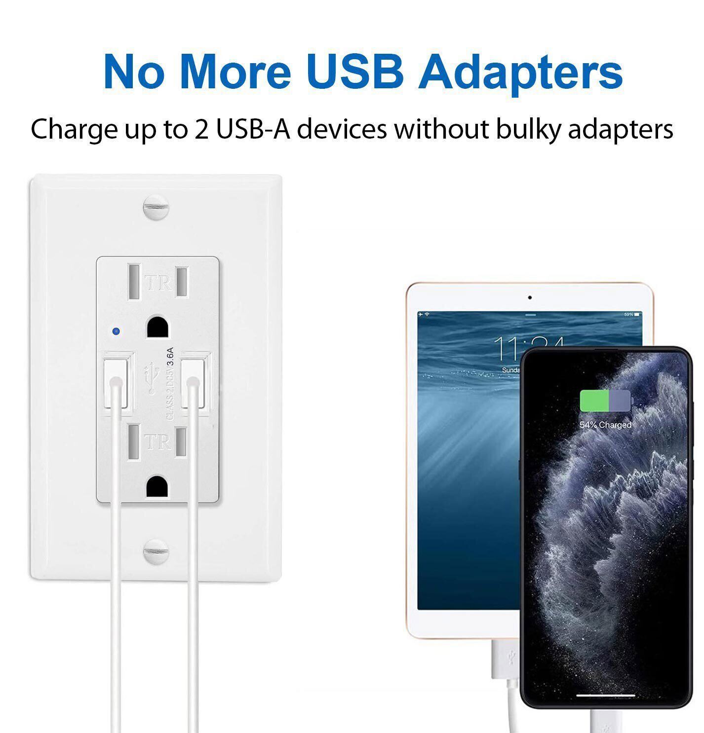 Electrical Outlets with USB Ports 3.6A Tamper-Resistant Receptacles Plug UL 10PK SMO Does not apply - фотография #8