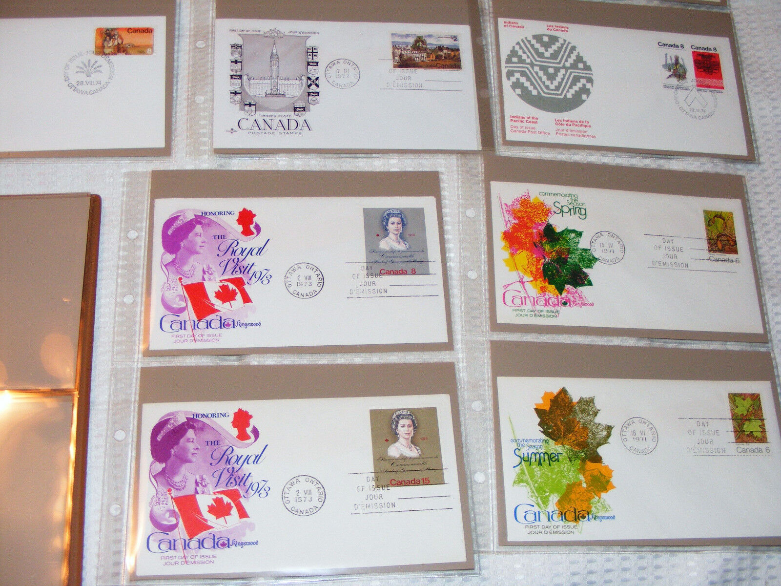 Canada  37  First  Day  Covers  1971 To 1978   In  A  Tan  Coloured   Safe Album Без бренда - фотография #10