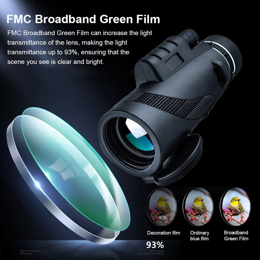 2PCS Day/Night Vision 80x100 Zoom HD Monocular Outdoor Monocular Telescope USA Unbranded - фотография #12