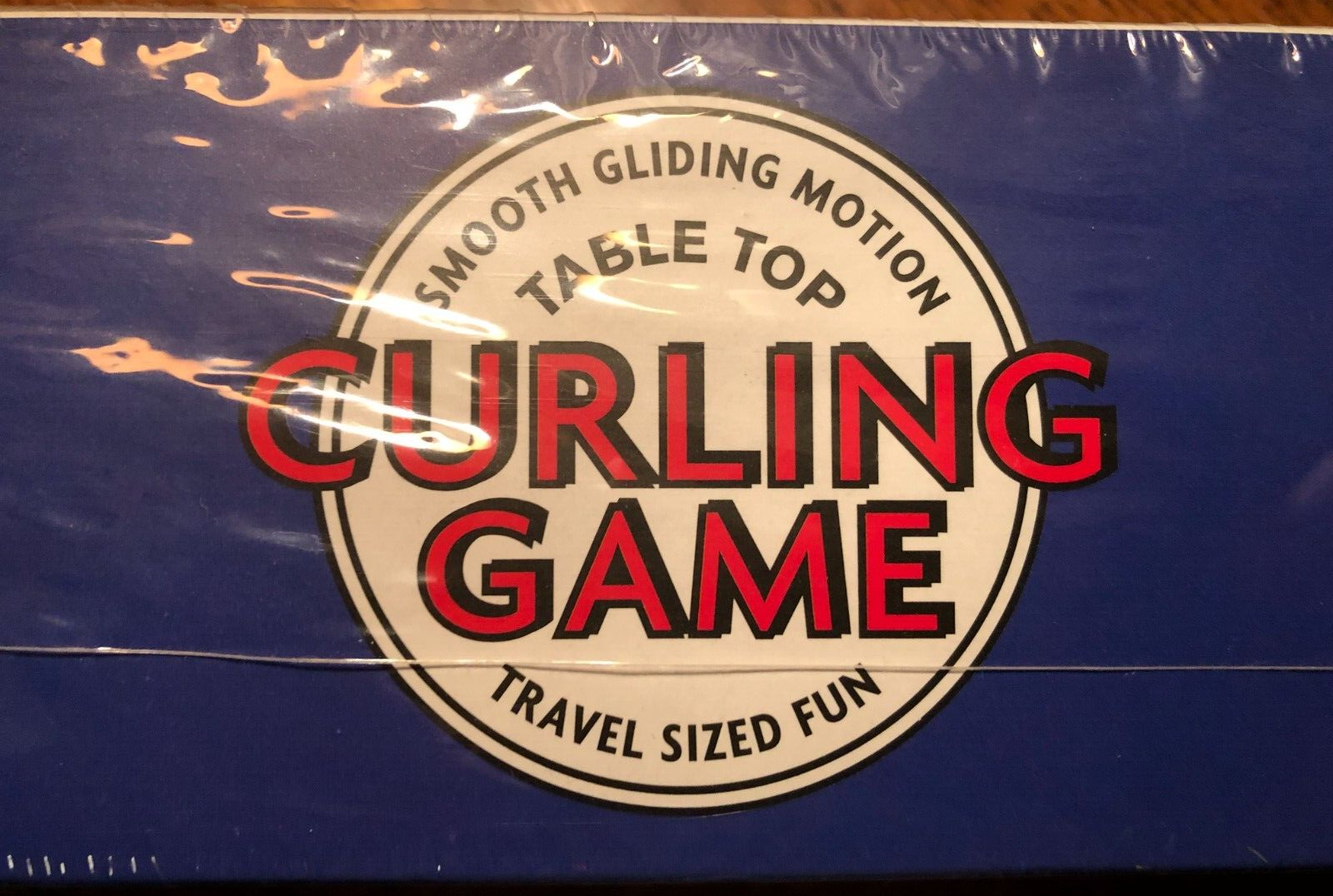 Kikkerland Table Top Curling Game Gliding Motion Travel Size NEW FACTORY SEALED! Без бренда