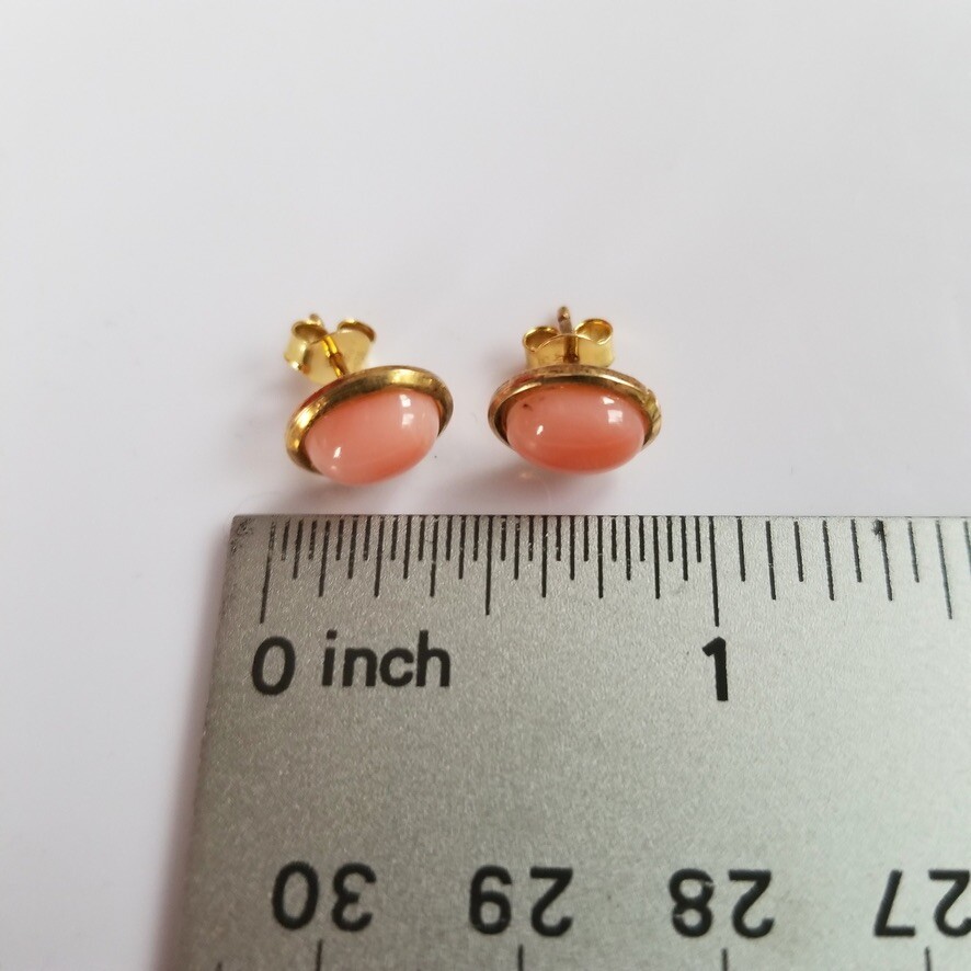 Vintage Cameo Museum Ravello Georgio Pierced Earrings Pendant Gold Pink New Box Ravello Georgio - фотография #4