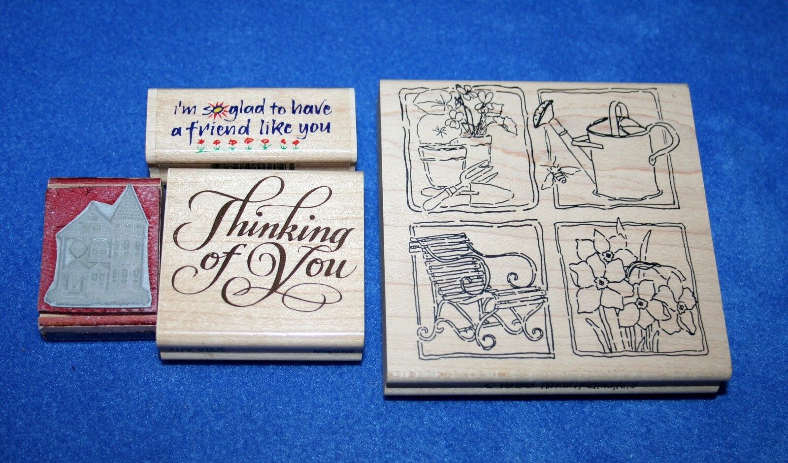 MIXED LOT OF 26 Rubber Mounted Scrapbooking Stamps, Flowers, Bear, Words & Heart Без бренда - фотография #4