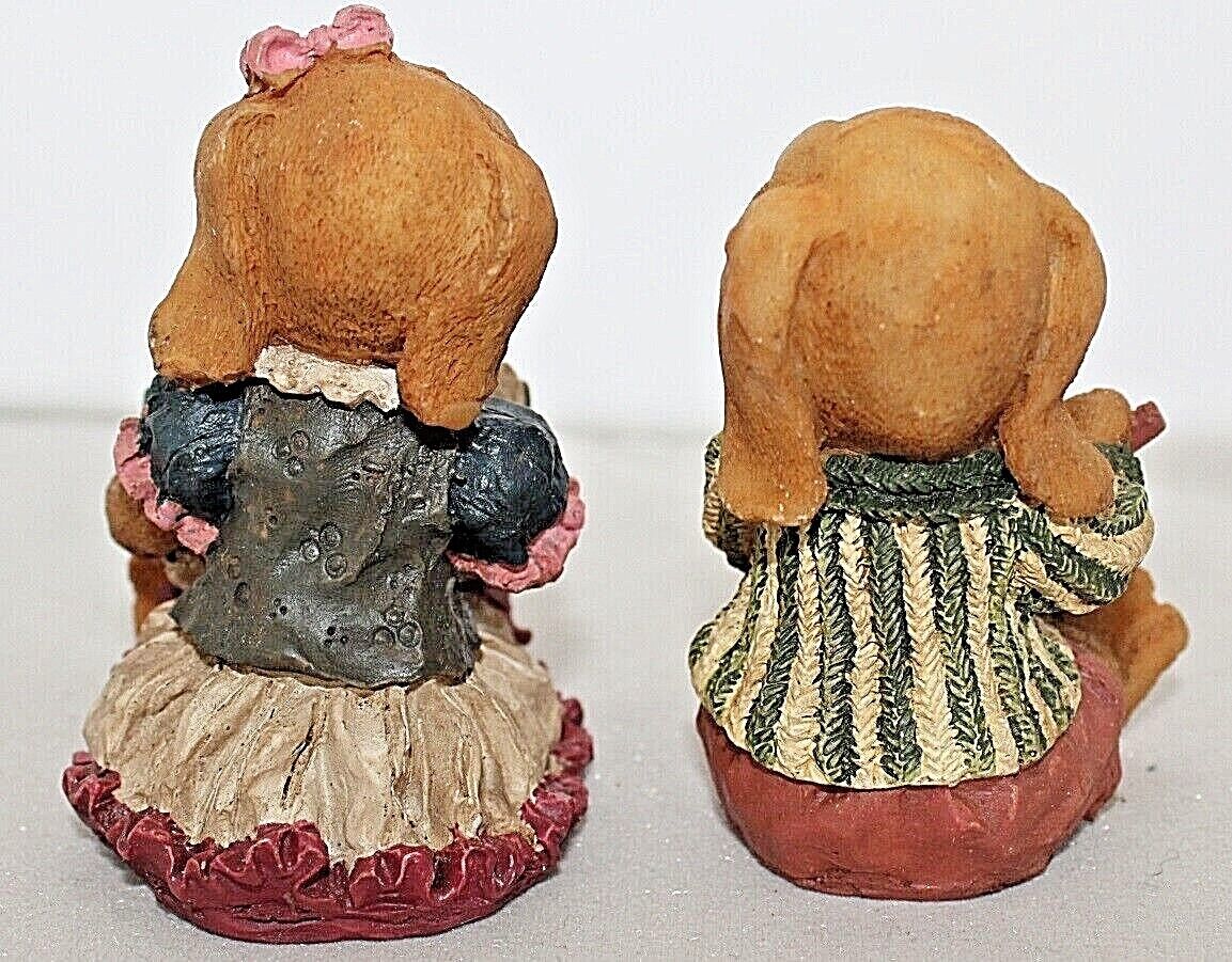 Vintage Pair of  Hand Painted, Polyresin Dog Ornaments Unbranded - фотография #2