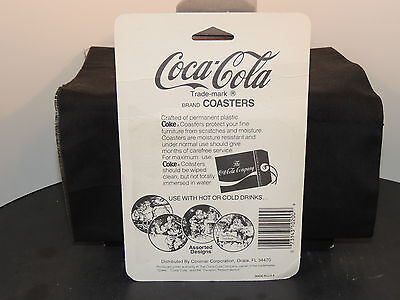1992 Coca-Cola Plastic Coasters in original Package 4 inches wide (6592) Coca-Cola - фотография #2