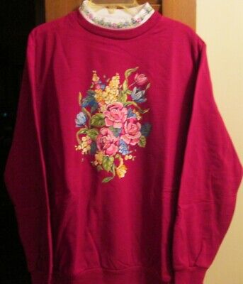 Women Christmas Flower Design  XL 2 Sweatshirt Blair 60 Cotton & 40 Polyester  Blair Does Not Apply - фотография #5