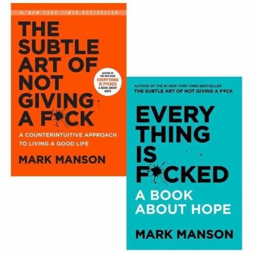 Subtle Art & Everything Is F*cked 2 Books Combo  Set By Mark Manson NEW Без бренда - фотография #2