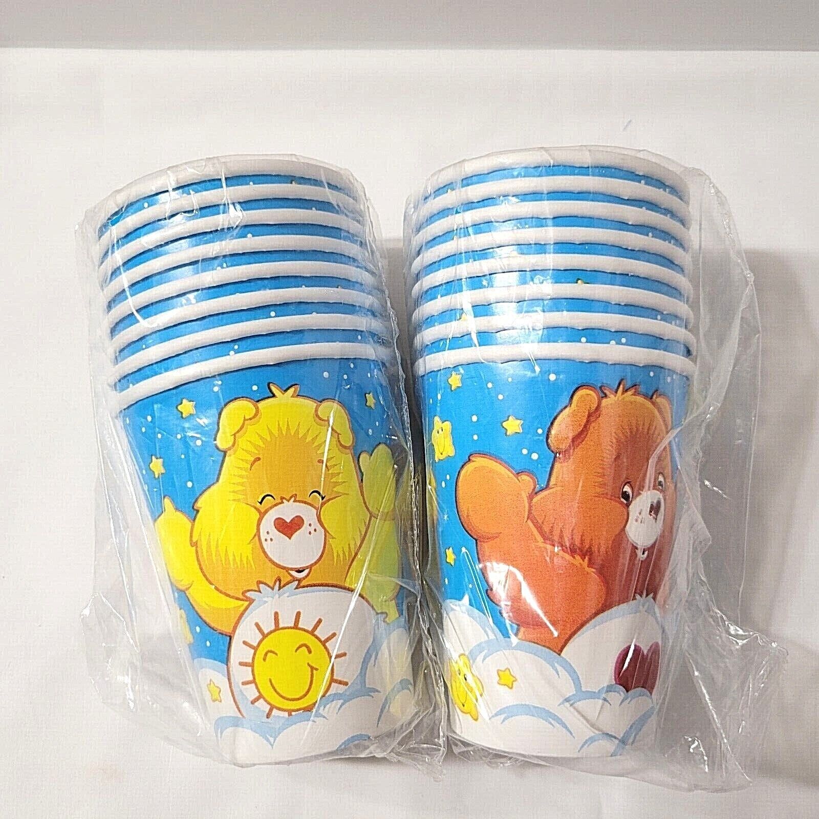 Care Bears Party Supplies Rainbow Colors 2 sz Plates Bags Cups Hats Napkins 2002 DesignWare / AMC Does Not Apply - фотография #9