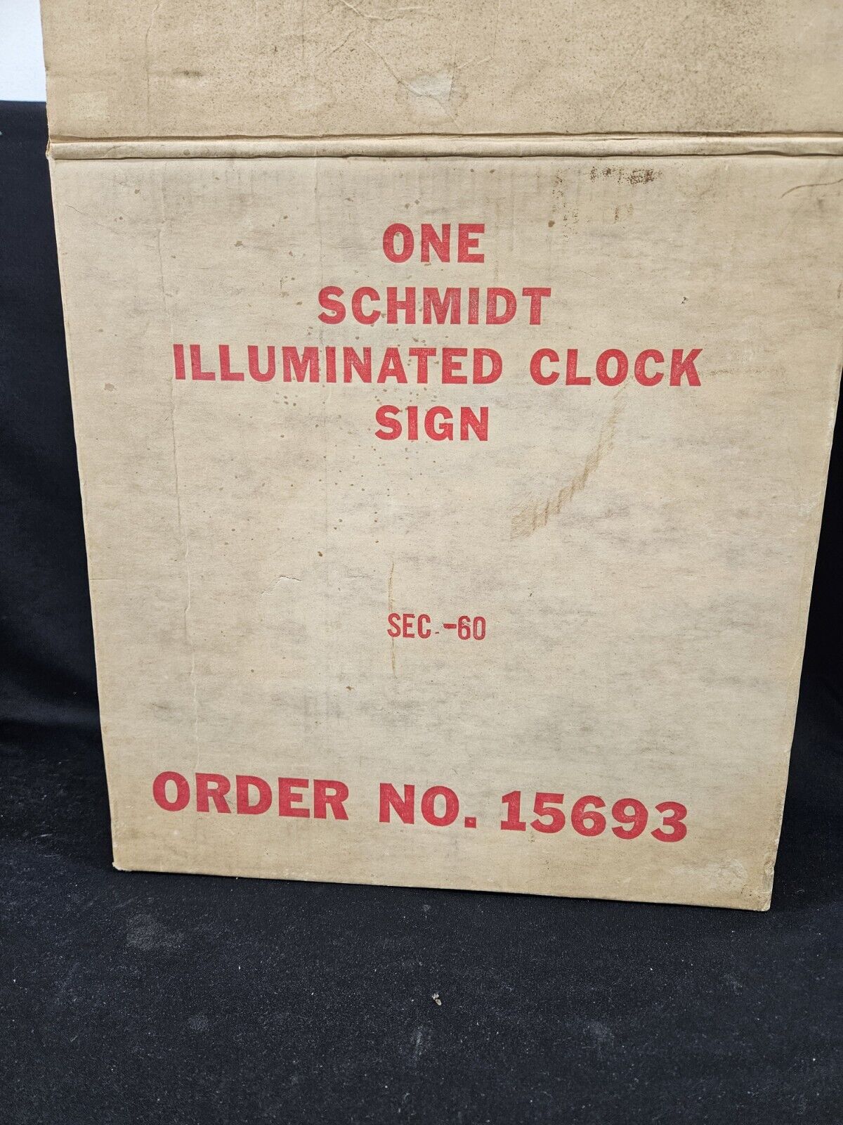 Vintage Schmidt’s Light Beer Edge Lighted Clock -New old Stock-Original Box Schmidt’s - фотография #4