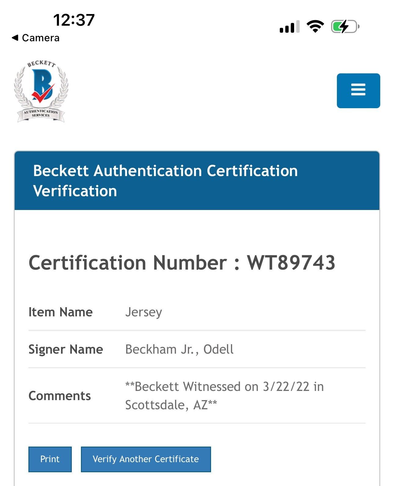 Odell Beckham Jr. Los Angeles Rams Custom Home Autographed Jersey BECKETT CERT Без бренда - фотография #5