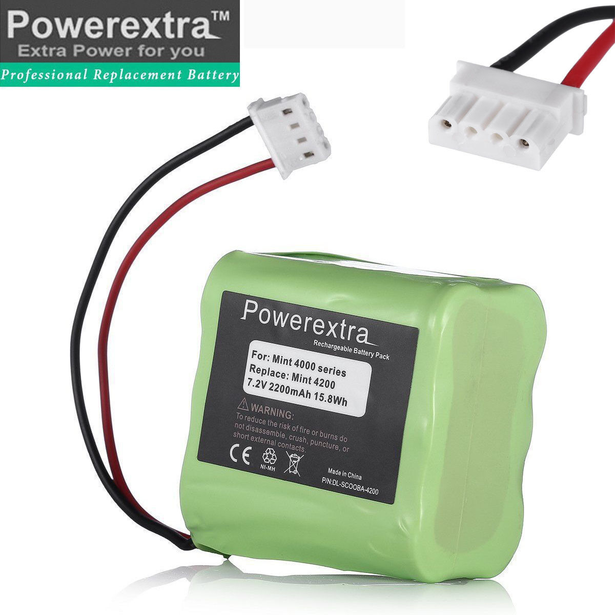 7.2V Replacement Battery for iRobot Braava 320/321 Mint 4200 4205 Vacuum Cleaner Powerextra Does not apply