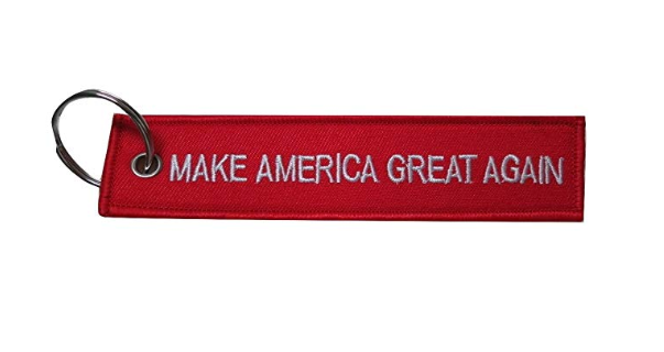 Make America Great Again Trump MAGA Embroidered Red/White Luggage Tag Keychain Без бренда