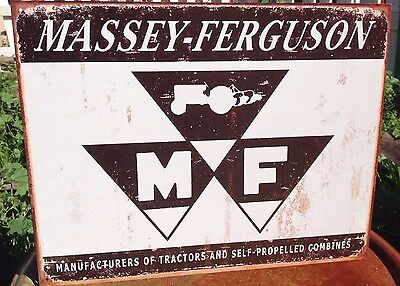 Massey Ferguson Self Propelled Tractor Tin Metal Sign Garage Classic Combines Без бренда