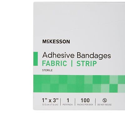 400 McKesson Adhesive Bandages 1" x 3" Flexible Fabric Band Aid Strips 16-4811 McKesson 16-4811 - фотография #5