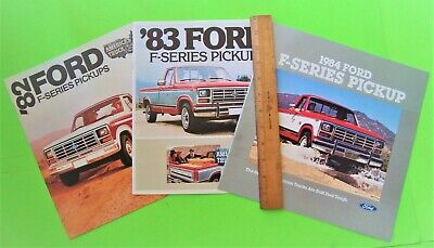 3 Diff 1982, 83, 84 FORD F-SERIES PICK-UP TRUCK HUGE COLOR BROCHURES 64-pg 4X4's Без бренда