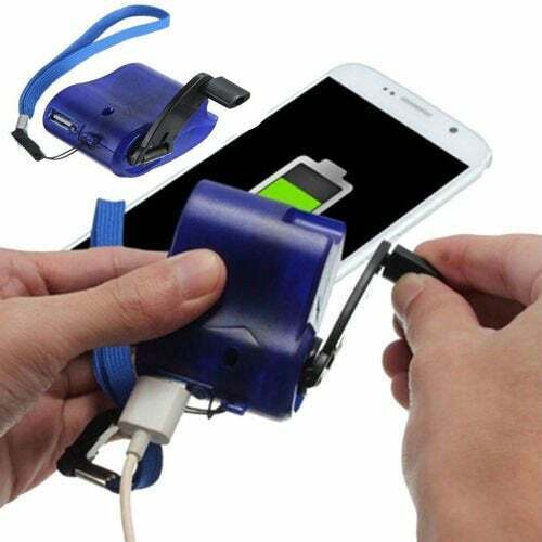 Outdoor Emergency Portable Hand Power Dynamo Hand Crank USB Charging Charger Unbranded