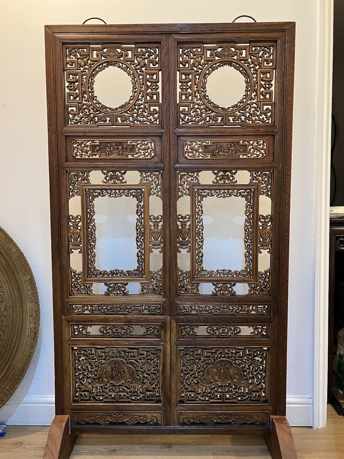 CHINESE HARDWOOD SCREEN HAND CARVED ORIENTAL FURNITURE Без бренда - фотография #2