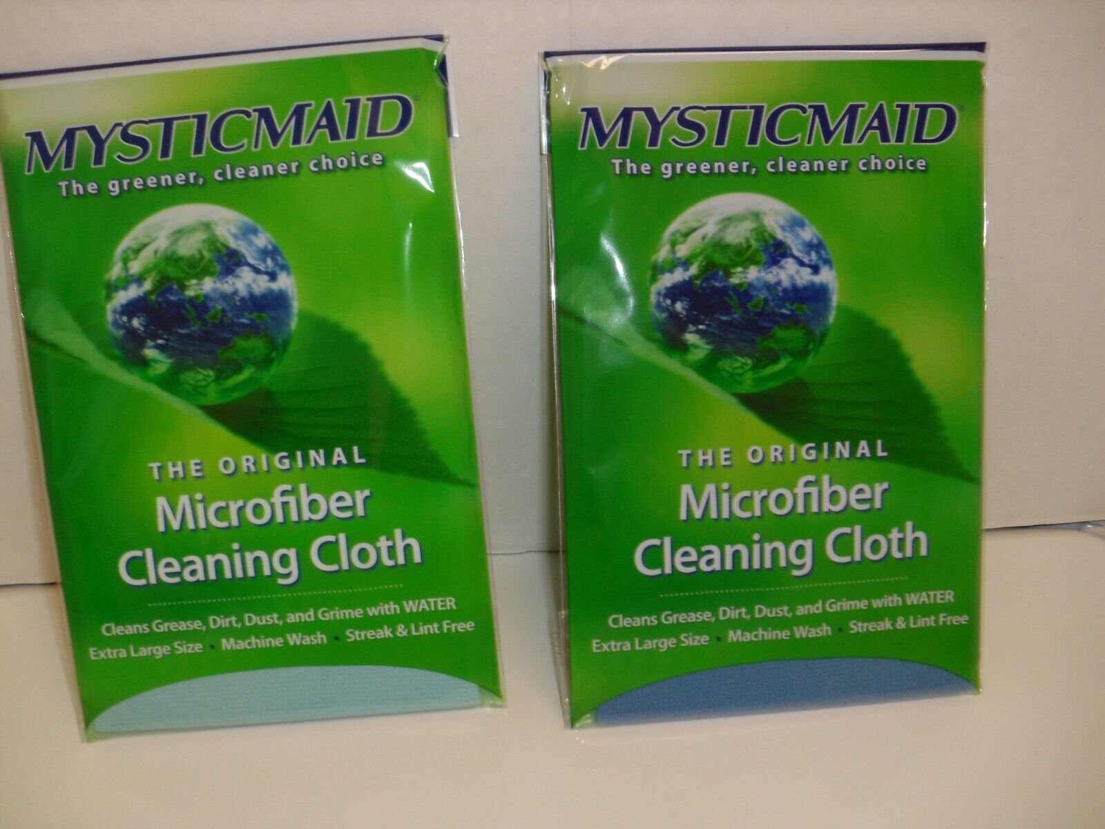Mystic Maid Microfiber Cleaning Cloths Eco Friendly Blue & Teal (2 pk) G718KC-B MysticMaid G718KC-B