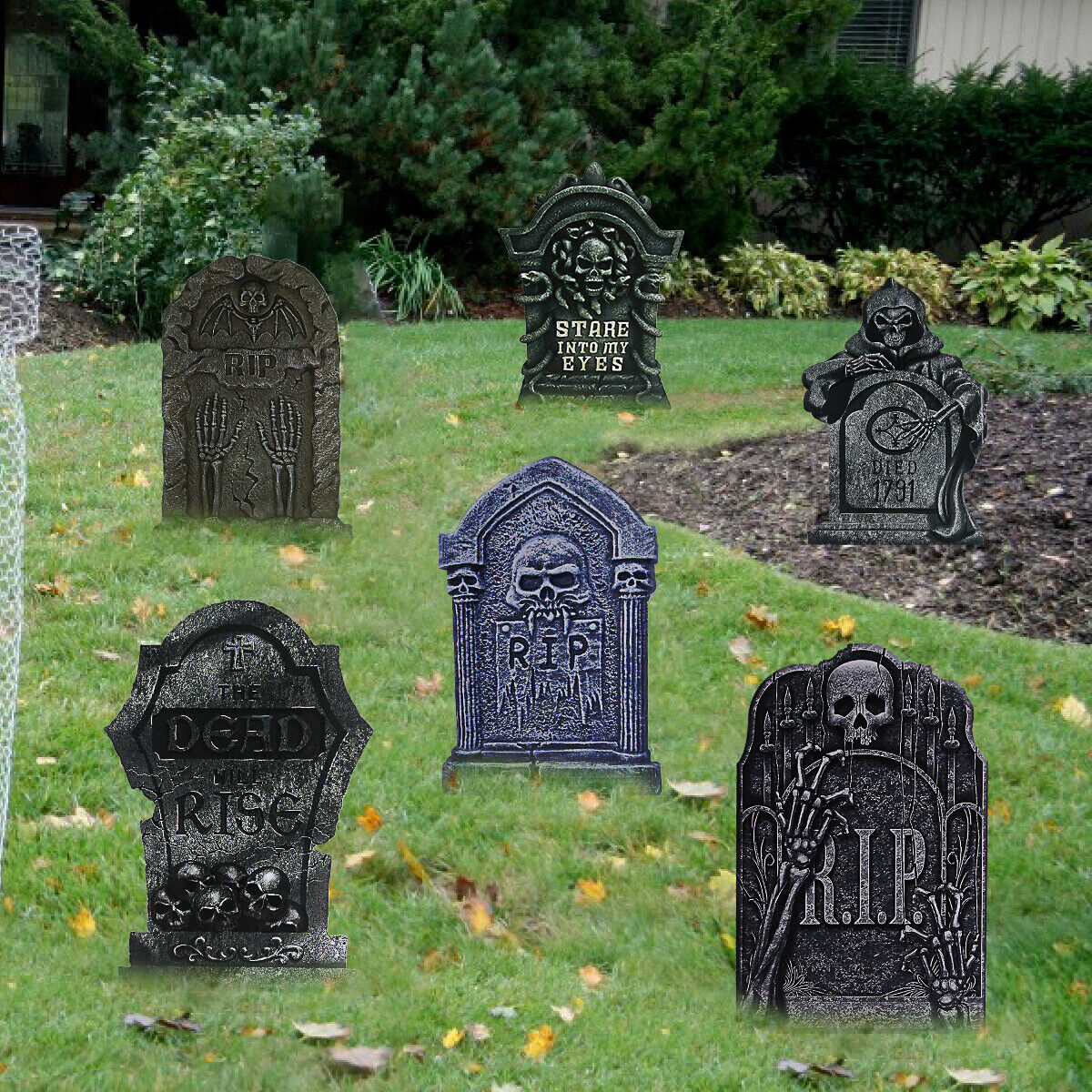 Halloween Yard Signs Tombstone Yard w/ Stakes Gravestone Sign Outdoor Lawn Decor Unbranded Does not apply - фотография #9