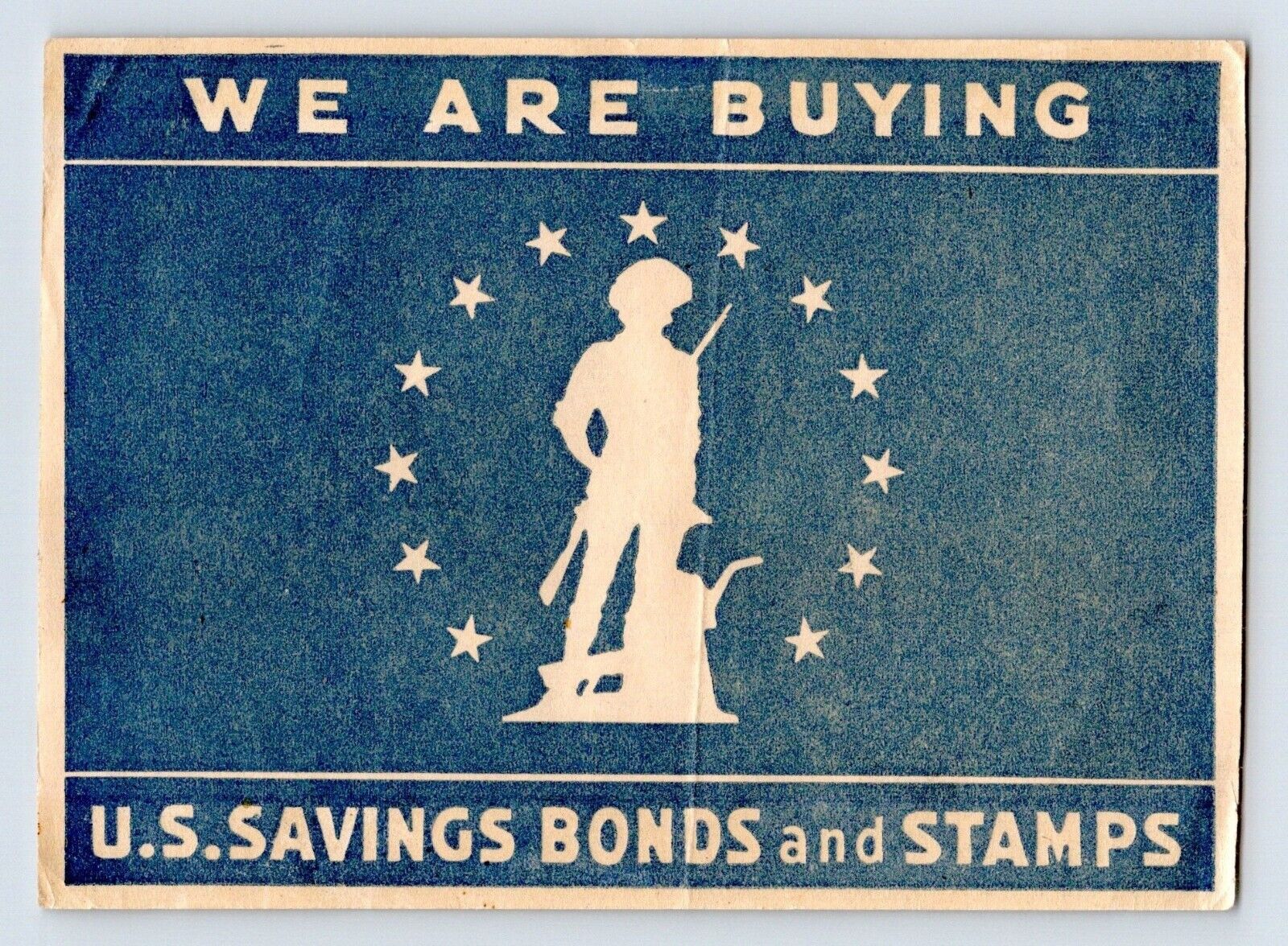 Original 1940s WWII "Buy War Bonds" Victory Window Stickers Decal 6" x 4 1/2" Без бренда