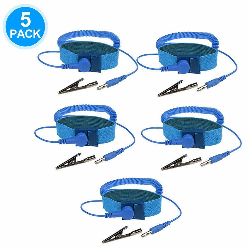 5 x Anti-Static WristBand Strap ESD Grounding Wrist Strap Prevents Static Build Unbranded Does Not Apply