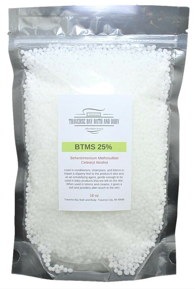 BTMS  25% Conditioning Emulsifier. Resealable stand-up moisture barrier pouch. Traverse Bay Bath and Body - фотография #5