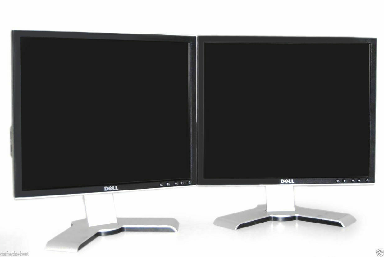 🔥Dual Dell UltraSharp 1907FP Silver/ Black 19-inch Gaming LCD Monitors W/USB 💯 Dell 1907FPC - фотография #3