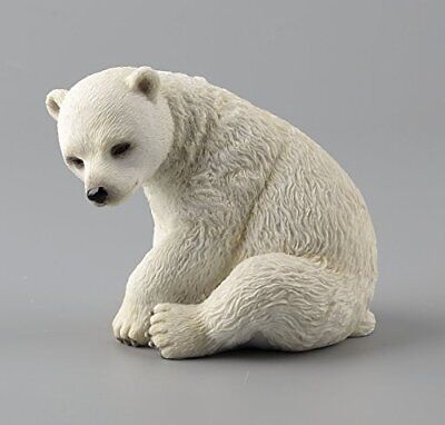 4.25 Inch Polar Bear Cub Sitting Decorative Statue Figurine, White  Does not apply Does Not Apply - фотография #2